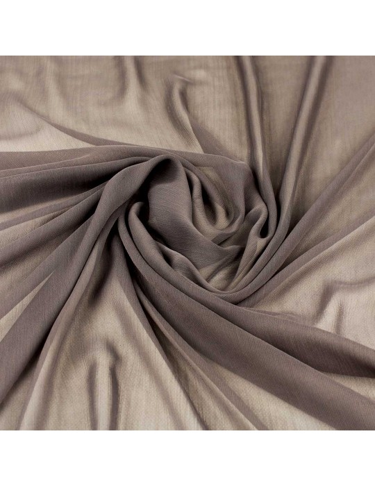 Tissu mousseline uni gris acier