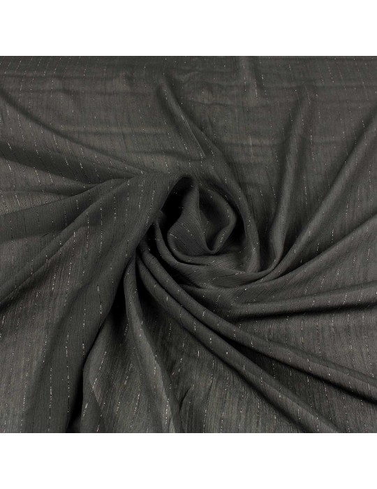 Tissu polyester argenté/noir