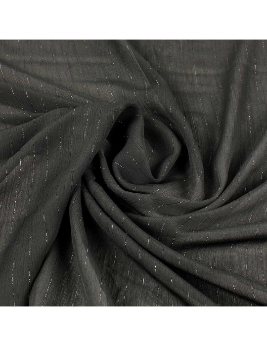 Tissu polyester argenté/noir