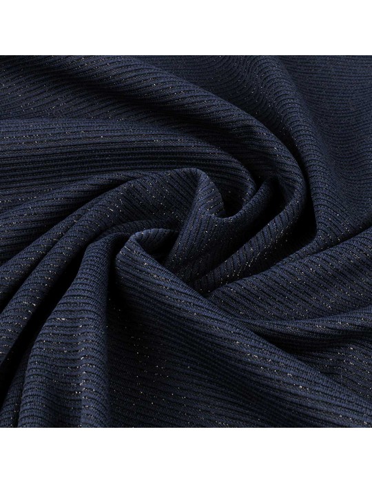 Tissu jersey rayé noir/marine