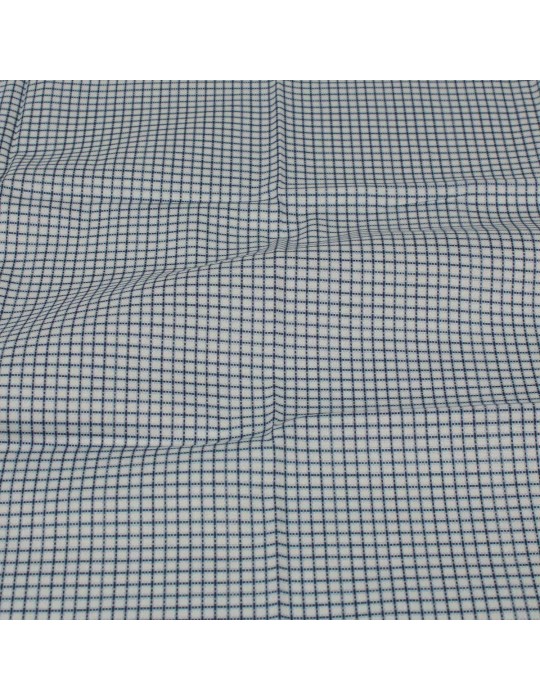 Coupon patchwork quadrillage bleu 45 x 50 cm