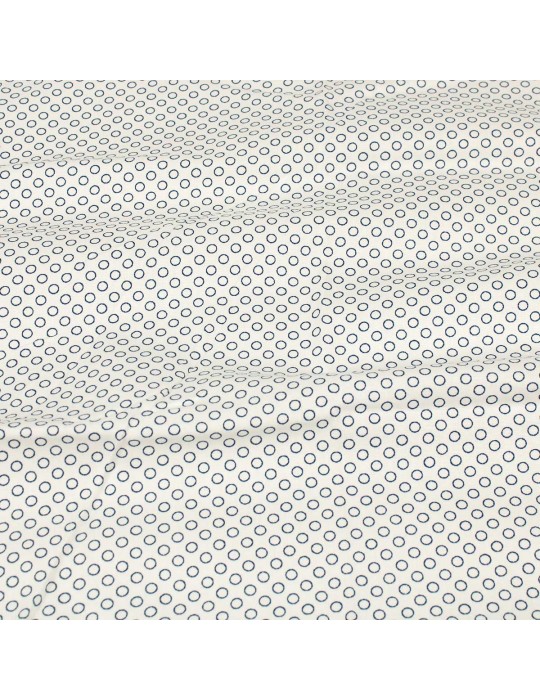 Coupon patchwork à cercles blanc 45 x 50 cm