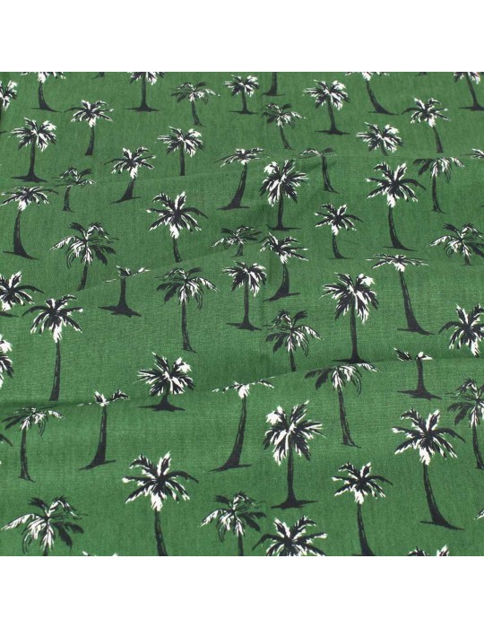 Coupon patchwork palmiers vert 45 x 50 cm