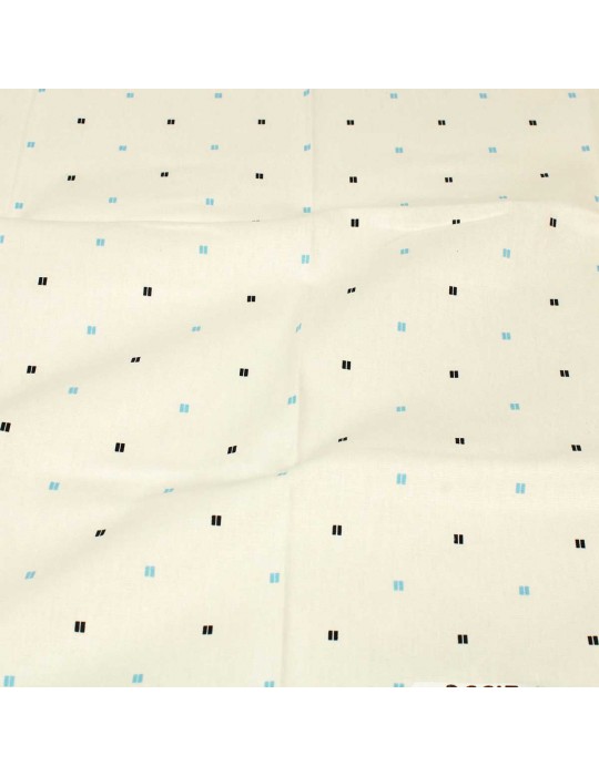 Coupon patchwork géométrique blanc 45 x 50 cm