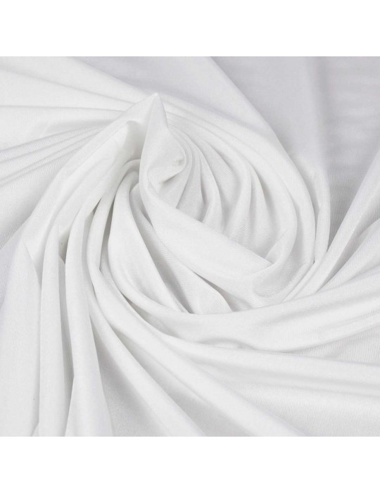 Tissu stretch polyester/élasthanne blanc