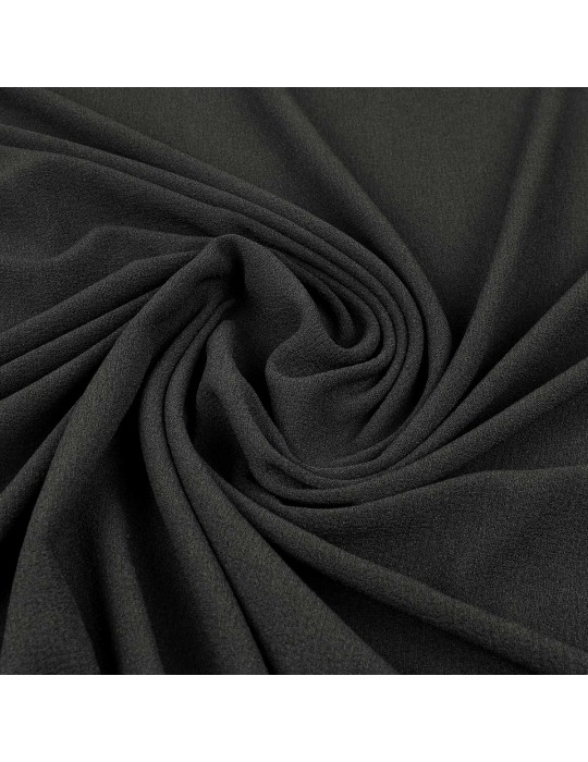 Tissu crêpe polyester/élasthanne noir