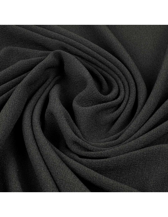 Tissu crêpe polyester/élasthanne noir