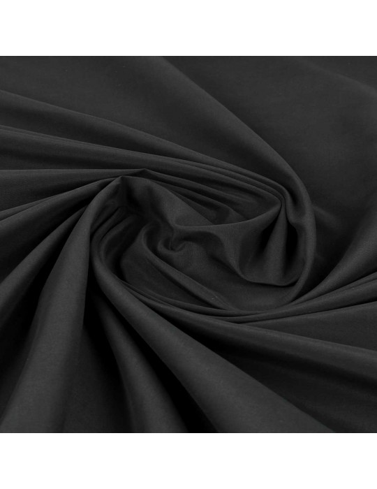 Toile polyester/viscose unie noire