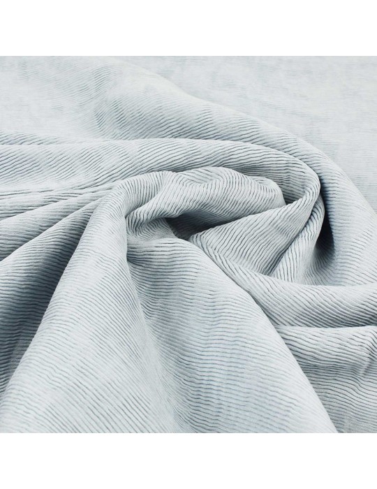 Tissu viscose/nylon plissé gris bleuté
