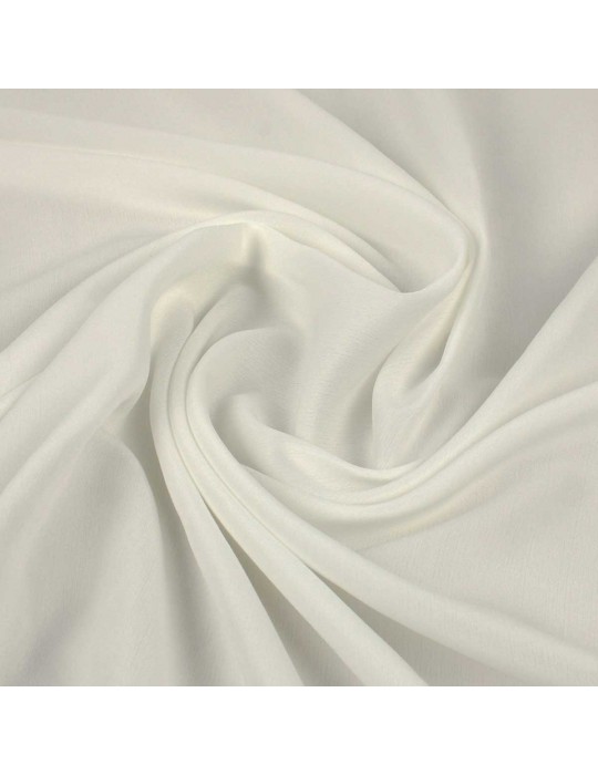 Tissu polyester uni blanc