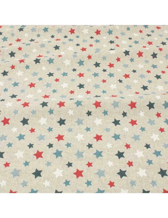 Coupon coton/polyester étoiles gris 200 x 150 cm