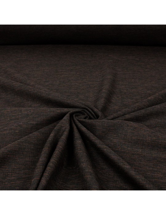 Tissu aspect laine polyester chocolat