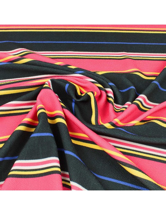 Tissu jersey rayé multicolore