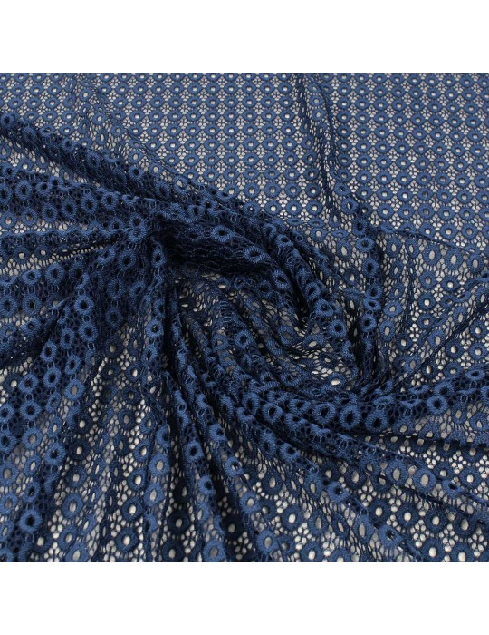 Tissu dentelle ovale indigo