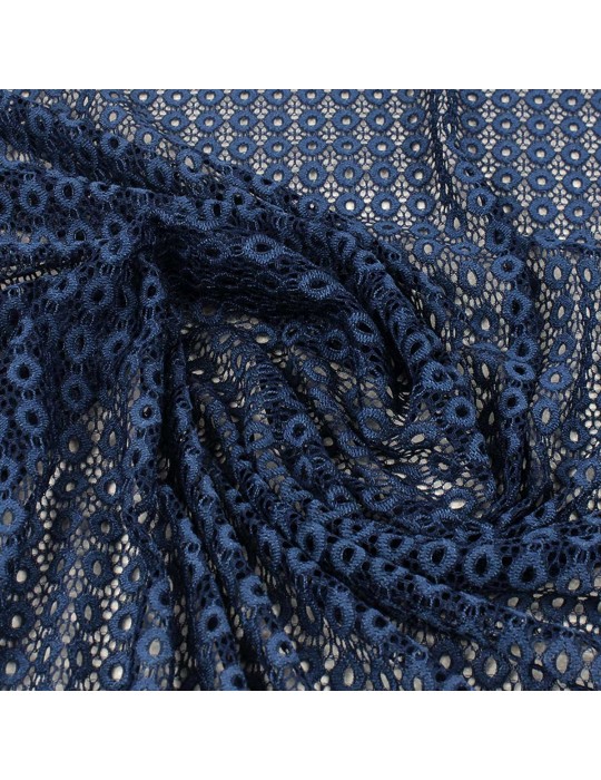 Tissu dentelle ovale indigo