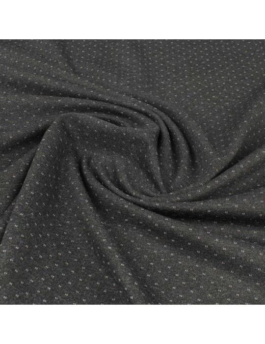 Tissu jersey imprimé point anthracite