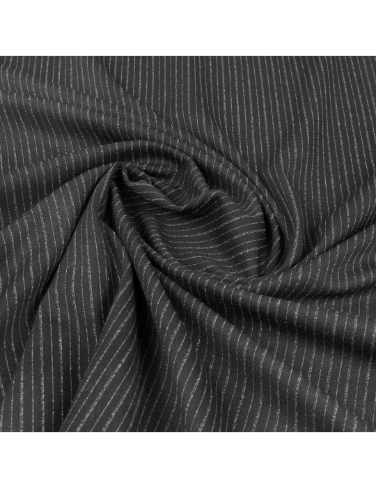 Tissu jersey rayé noir