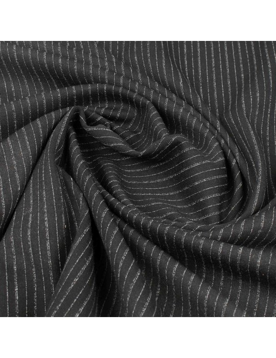 Tissu jersey rayé noir