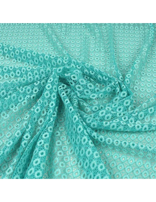 Tissu dentelle ovale bleu aqua