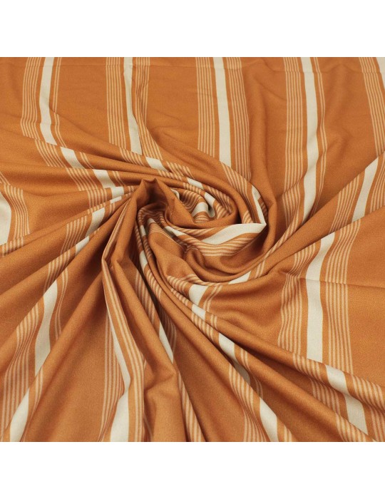 Coupon 100 % viscose rayé rouille 300 x 140 cm