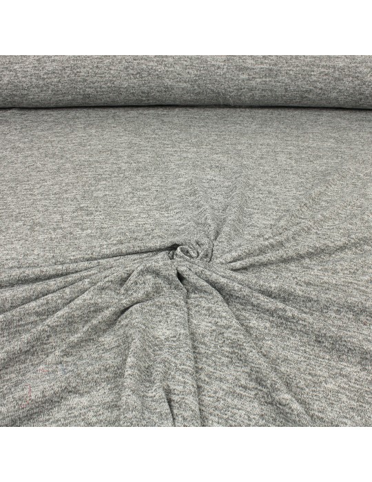 Tissu jersey uni gris chiné