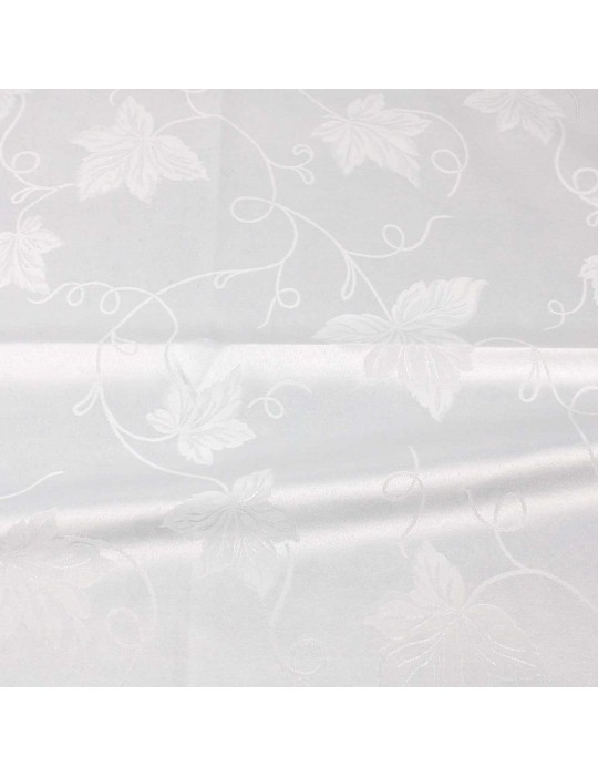 Coupon damassé blanc 50 x 138 cm