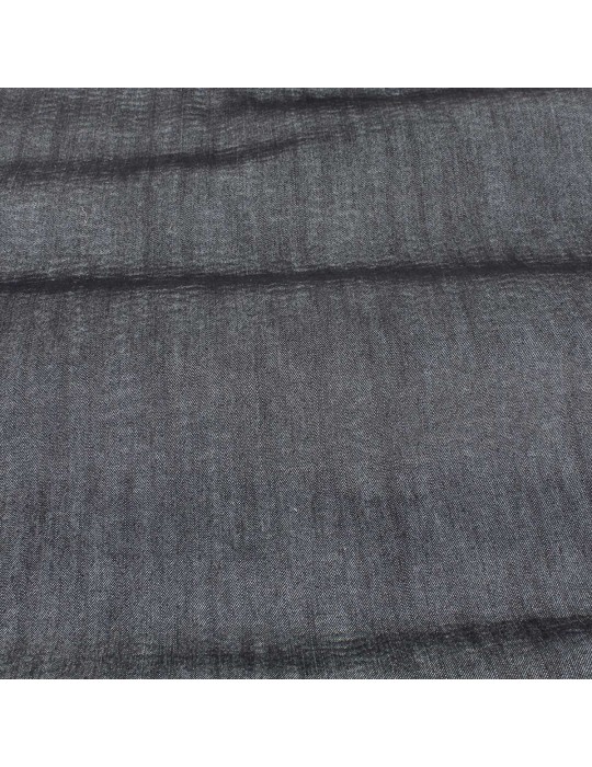 Tissu jean coton/polyester 140 cm bleu