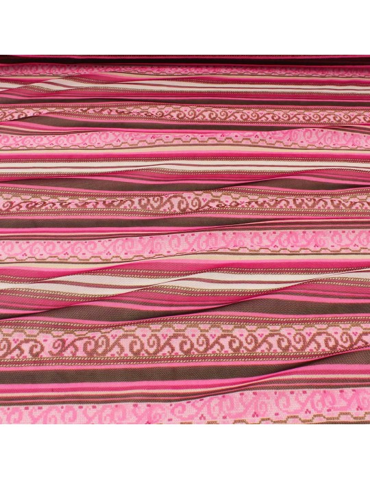 Tissu maille imprimé rose