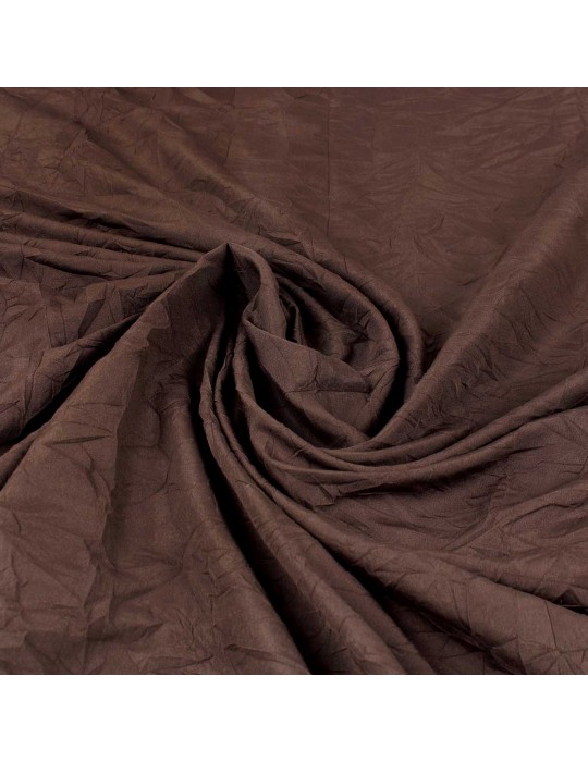 Tissu polyester froissé marron