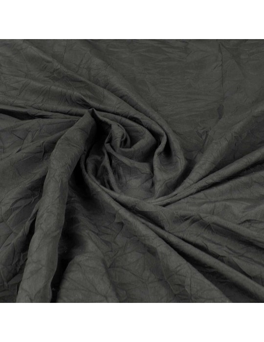 Tissu polyester froissé noir