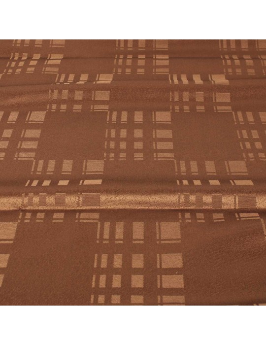 Coupon ameublement damassé marron 150 x 180 cm