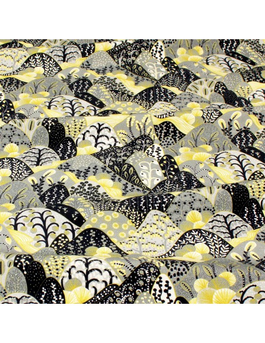 Tissu viscose nature japonaise noire