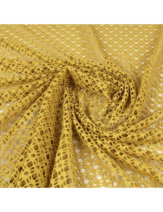 Tissu filet jaune miel