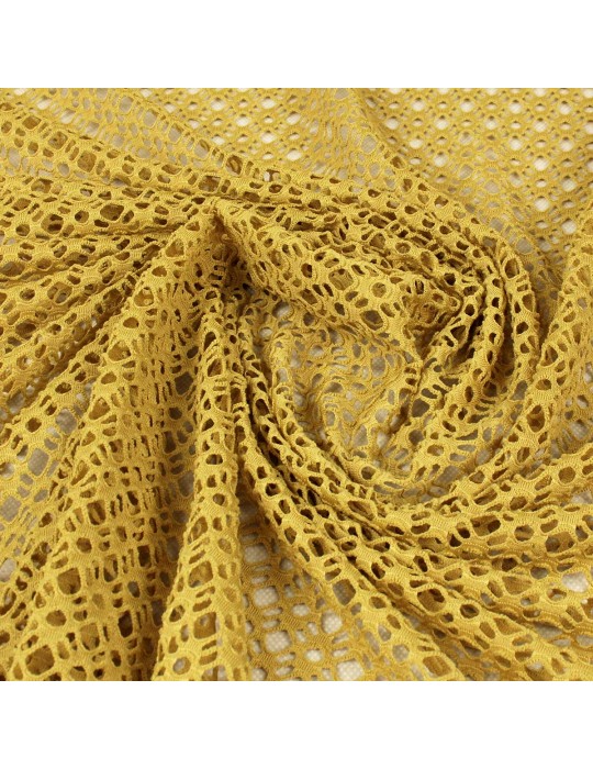 Tissu filet jaune miel