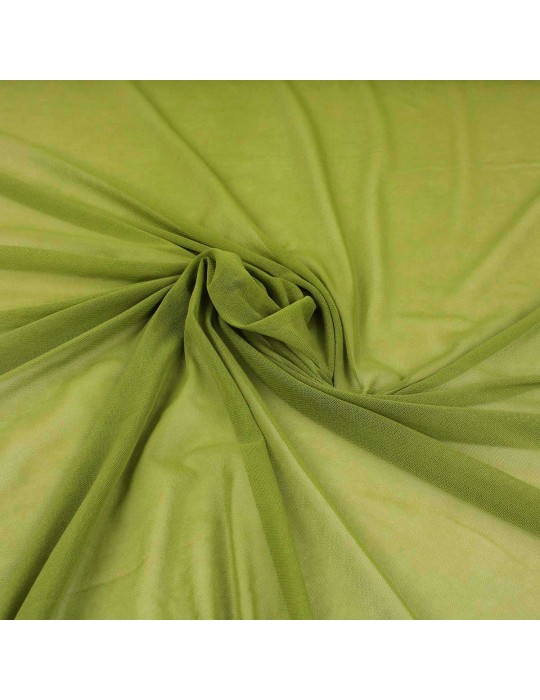 Tissu résille maille uni olive