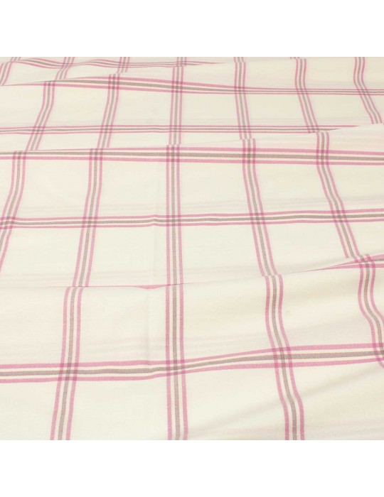 Coupon habillement quadrillage rose/blanc 300 x 140 cm