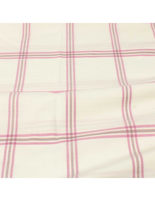 Coupon habillement quadrillage rose/blanc 300 x 140 cm