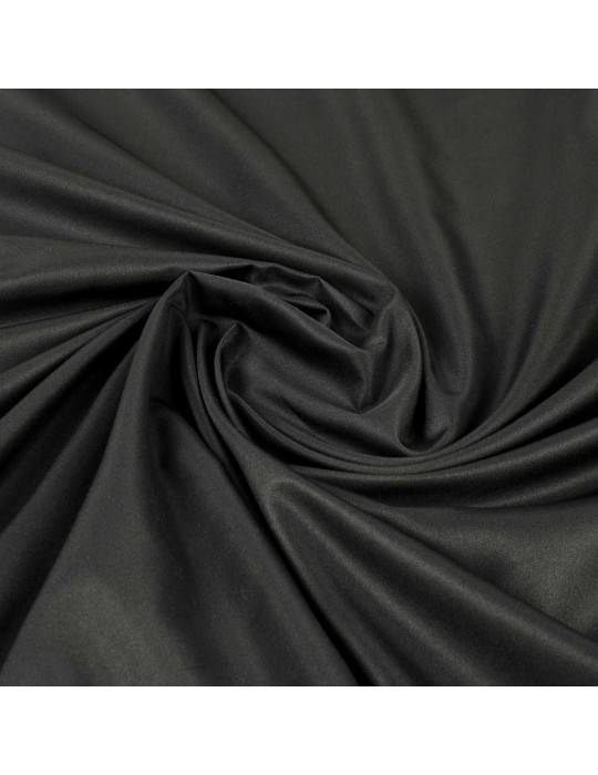 Tissu satin uni noir