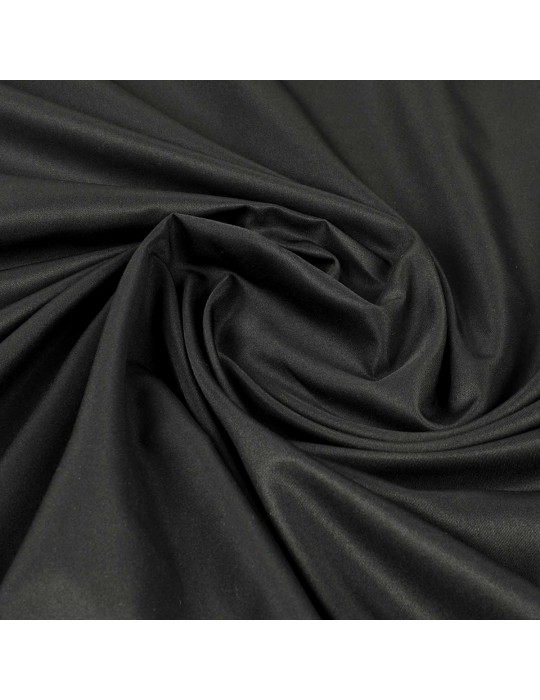 Tissu satin uni noir