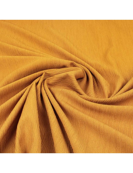 Tissu viscose uni côtélé ocre