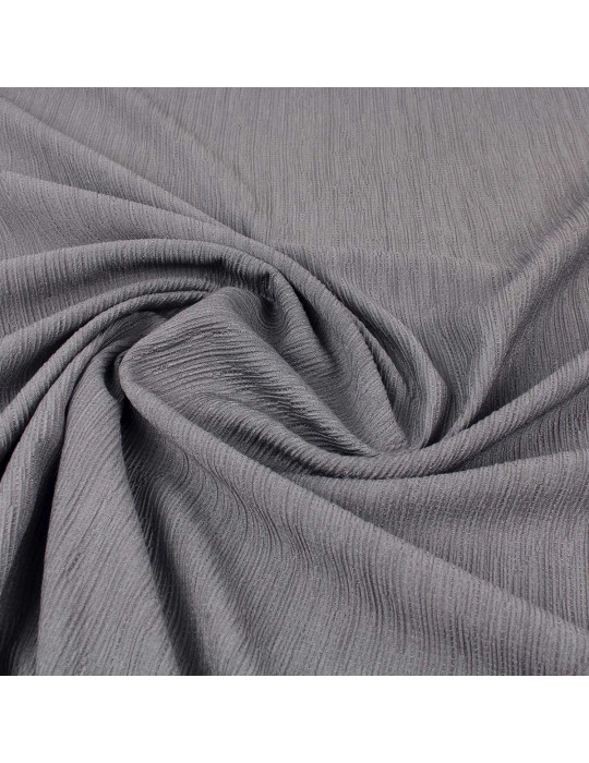 Tissu viscose uni côtélé gris