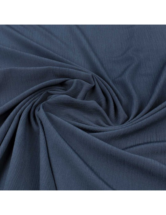 Tissu crêpe uni bleu marine