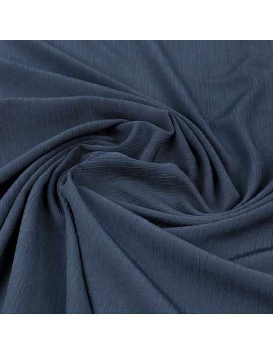 Tissu crêpe uni bleu marine