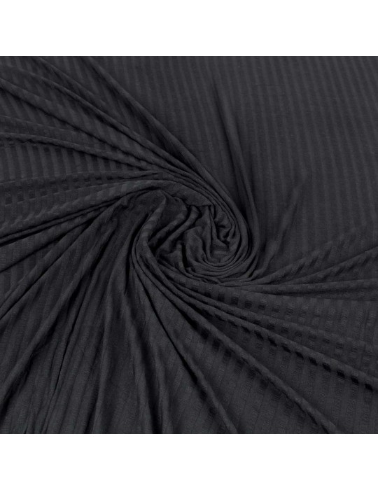 Coupon jersey côtelé viscose noir  300 x 130 cm