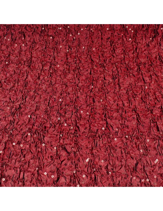 Tissu taffetas paillettes bordeaux