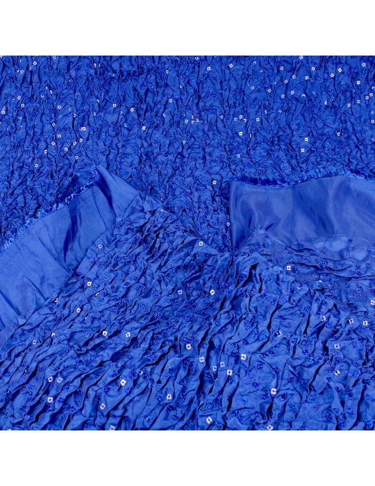 Tissu taffetas paillettes bleu royal