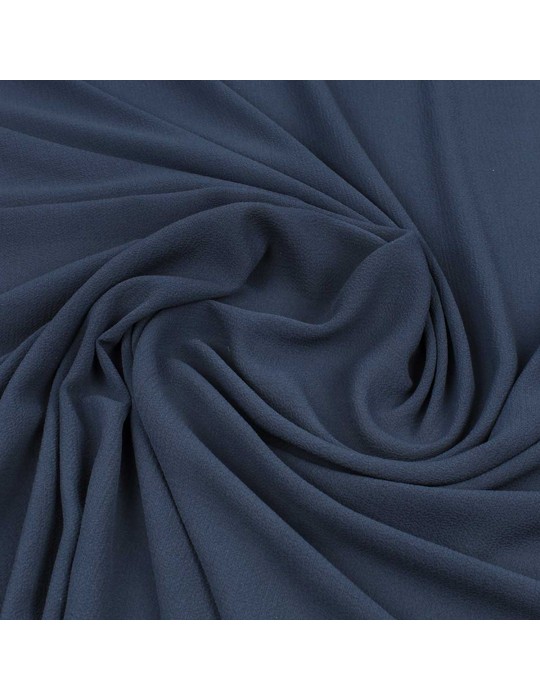 Tissu crêpe uni bleu marine