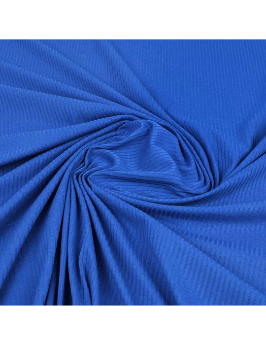 Tissu jersey côtelé bleu royal