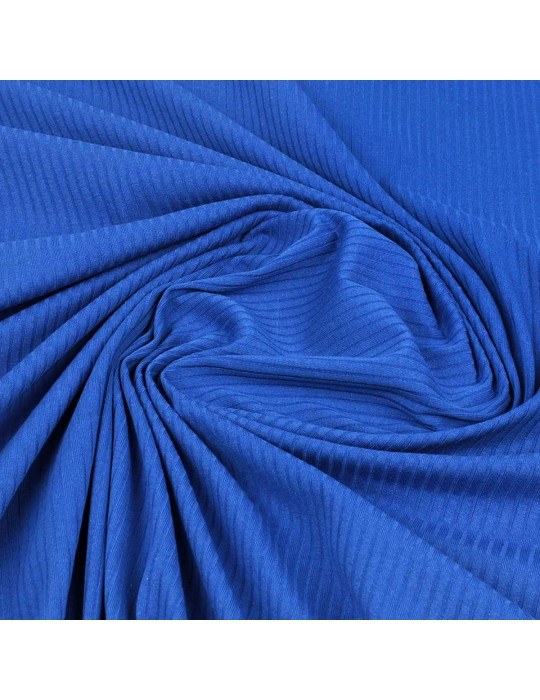 Tissu jersey côtelé bleu royal