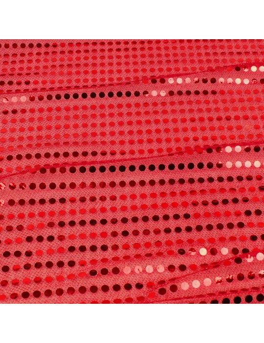 Tissu disco paillettes rouge